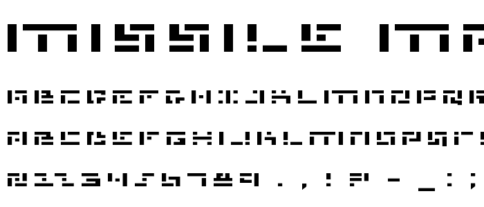 Missile Man Expanded font